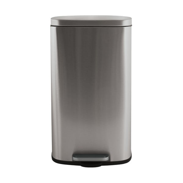 Стоманено кошче за боклук с педал в матово сребрист цвят 50 l   Akira – Spirella-image-3