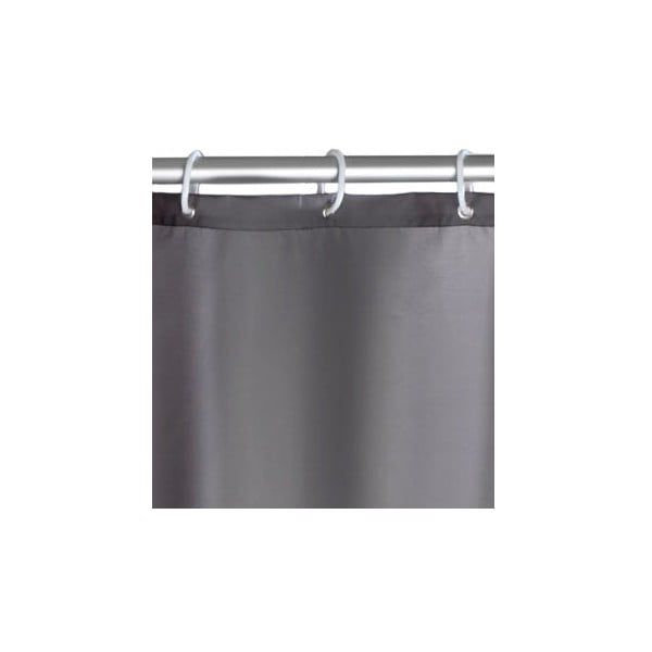 Сива завеса за душ с покритие против мухъл , 180 x 200 cm - Wenko-image-2