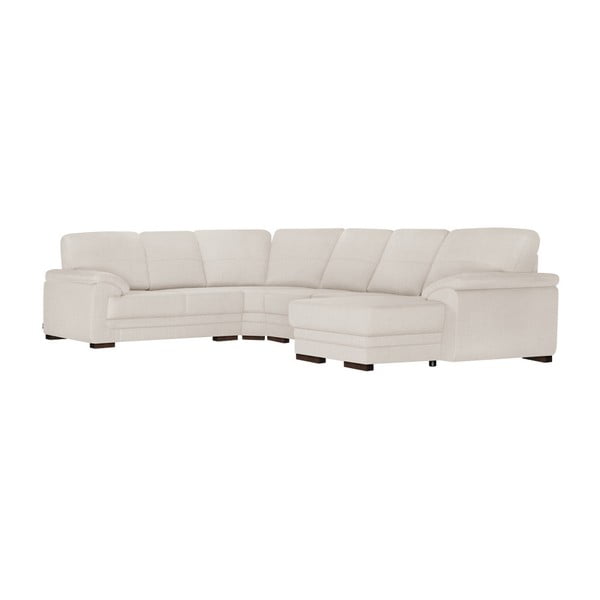 Кремаво-бял ъглов разтегателен диван Casavola, ширина 3,62 м, десен ъгъл - Florenzzi