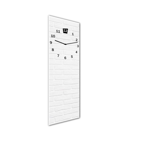 Стенен часовник Glassclock White, 20 x 60 cm - Styler-image-1