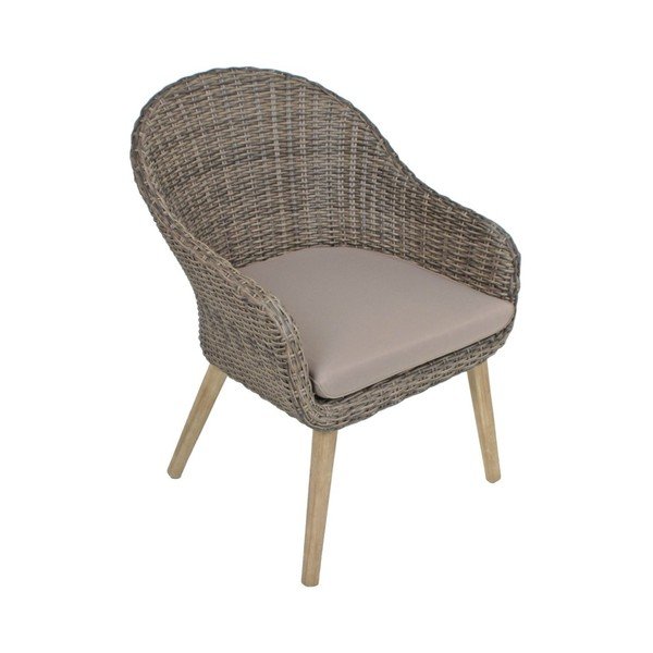 Кафяво градинско кресло от масивно дърво Pueblo – Garden Pleasure-image-4