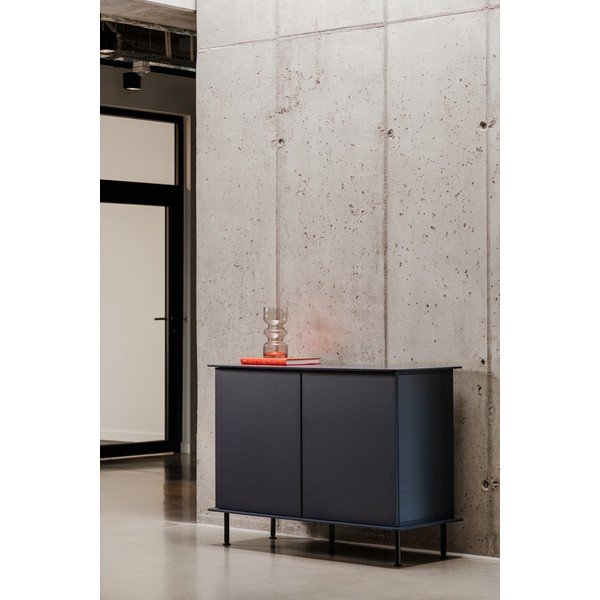 Тъмносин скрин с отвор за кабели 120x88x50 cm Suumo – noo.ma-image-1