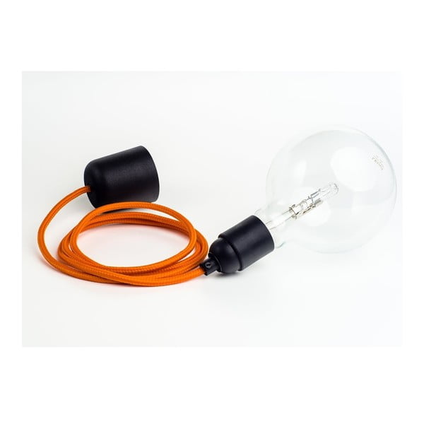 Barevný kabel Loft se žárovkou, pomeranč