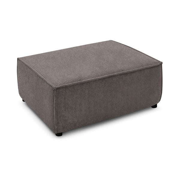 Кафяво-сива табуретка  от рипсено кадифе Nihad – Bobochic Paris-image-3