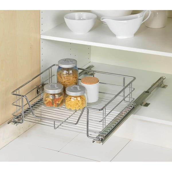 Плъзгаща се изтегляща се полица от неръждаема стомана, 51 x 40 cm - Maximex-image-1