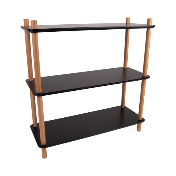 Черен рафт с бамбукови крака Шкаф , 80 x 82,5 cm Simplicity - Leitmotiv-image-2