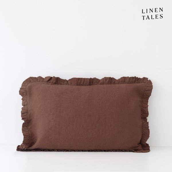 Ленена  калъфка за възглавница 50x60 cm Chocolate – Linen Tales