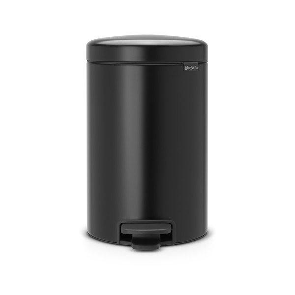 Матово черно стоманено кошче за боклук с педал 12 l NewIcon – Brabantia