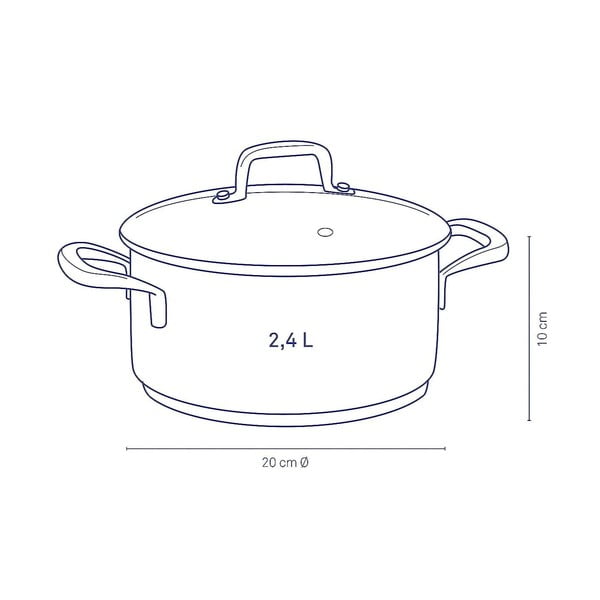 Съд от неръждаема стомана с капак, ø 20 cm Flavoria - Kela-image-4