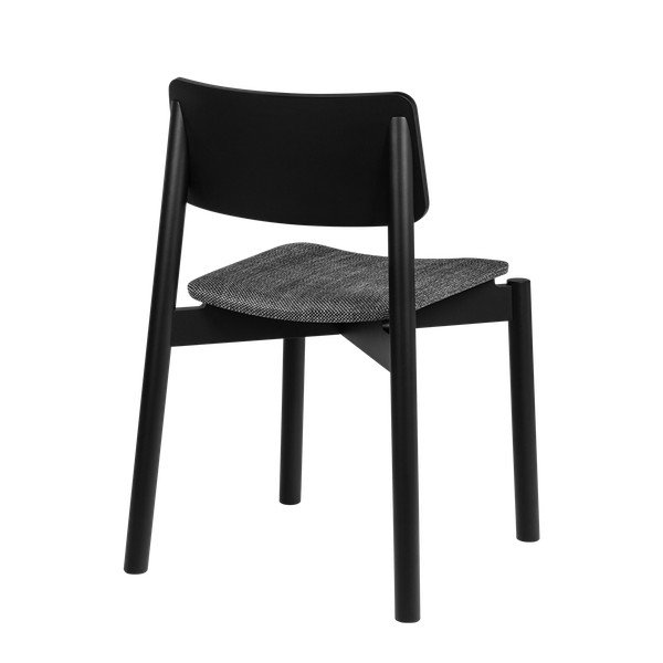 Черен трапезен стол за подреждане Wem – noo.ma-image-3