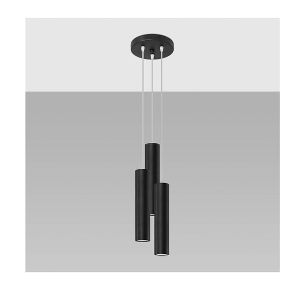 Черна висяща лампа ø 6 cm Castro - Sollux-image-2