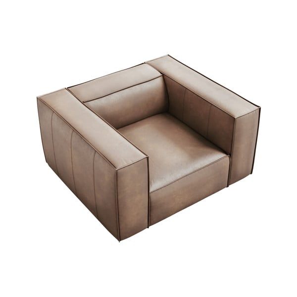 Светлокафяв кожен фотьойл Madame - Windsor & Co Sofas-image-3