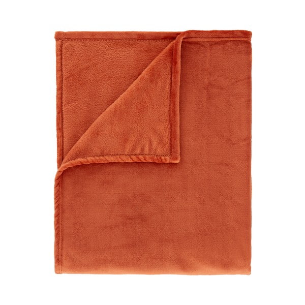 Оранжево одеяло от микроплюш 130x170 cm Raschel Velvet – Catherine Lansfield
