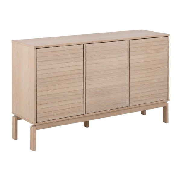 Нисък скрин от декор от дъб  естествен 135x80 cm Linley – Actona-image-2