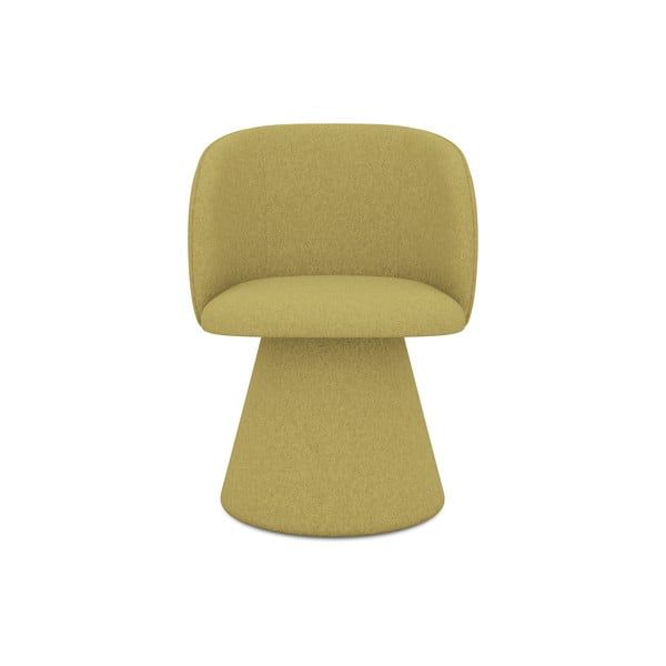 Жълт тапициран трапезен стол Maia – Makamii-image-1