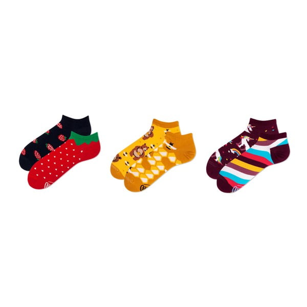 Комплект от 3 чифта чорапи до глезена с еднорог, размер 35-38 - Many Mornings