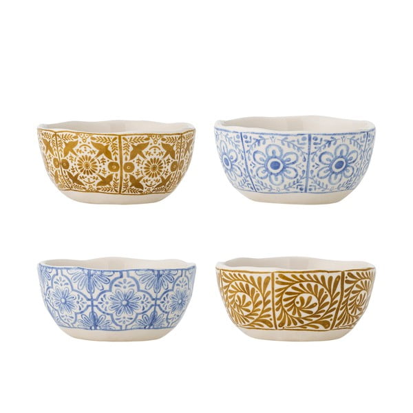 Сини/оранжеви глинени купички в комплект от 4 бр. 200 ml Milton – Bloomingville