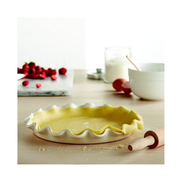 Плитка форма за торта в цвят слонова кост , ⌀ 33 см - Emile Henry-image-1