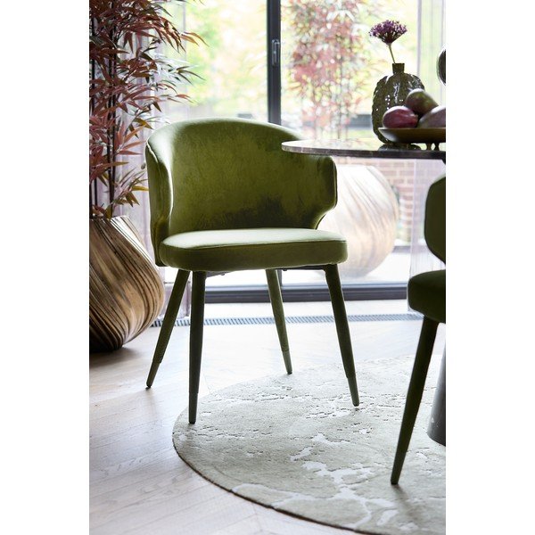 Зелени тапицирани трапезни столове в комплект 2 бр. Kosaka – Light & Living-image-1