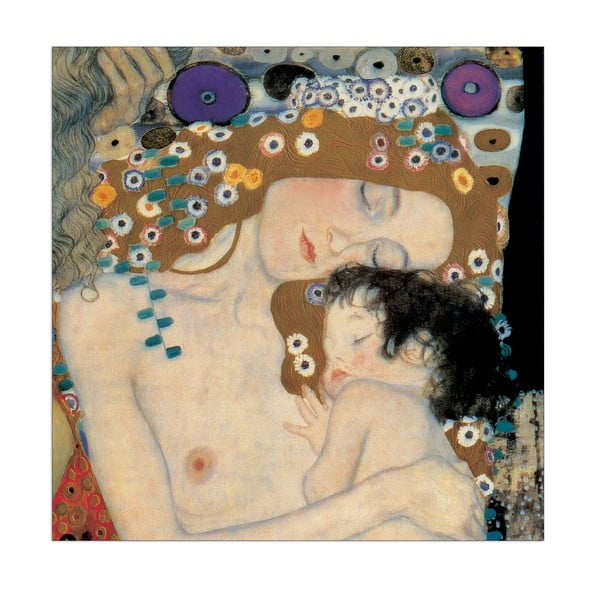 Obraz Klimt - Mother and Child, 96x96 cm