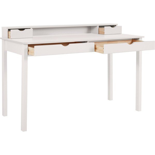 Работна маса от бял бор с рафт Gava - Støraa-image-2