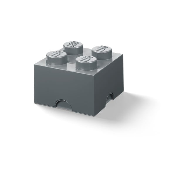 Детска тъмносива кутия за съхранение Square - LEGO®