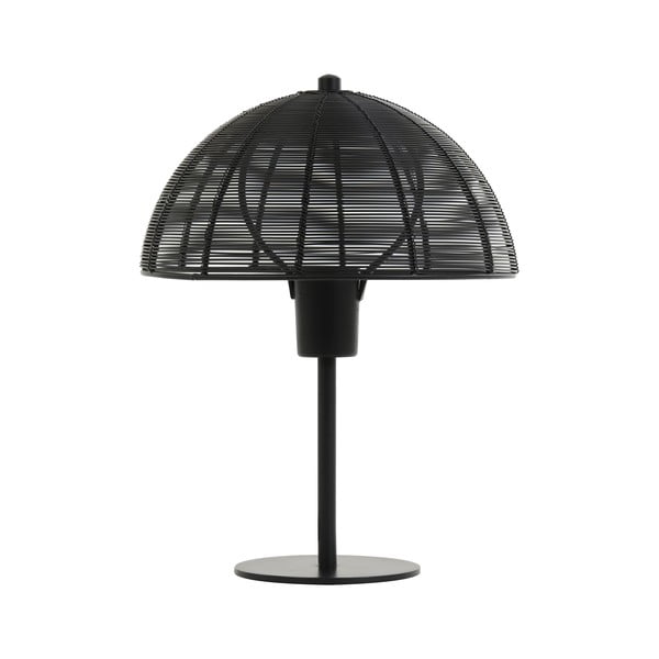 Черна настолна лампа (височина 33 cm) Klobu - Light & Living