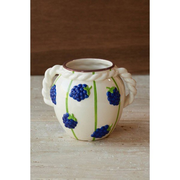 Бяла ваза (височина 13 cm) Berries – Ellos Home-image-1
