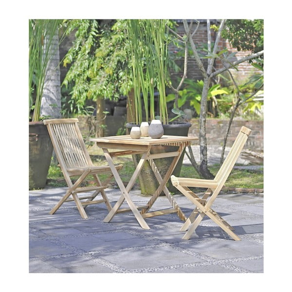 Градинска маса, изработена от тиково дърво , 70 x 70 cm Java - Garden Pleasure-image-2