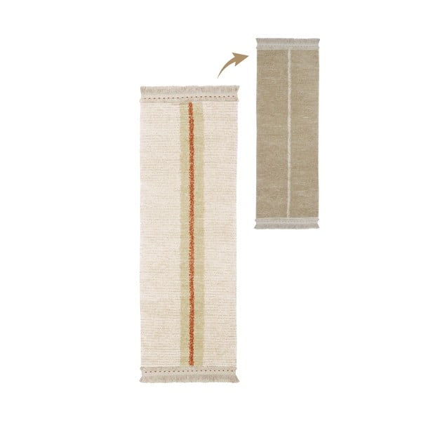 Бежова памучна пътека 80x230 cm Duetto Sage – Lorena Canals-image-1