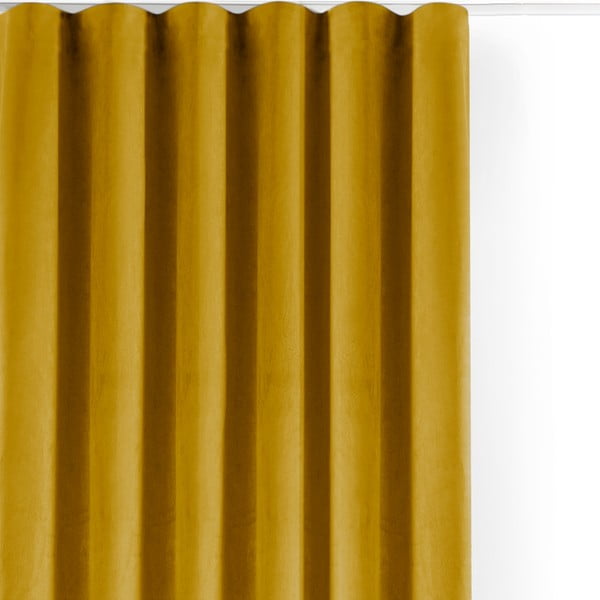 Затъмняваща завеса в цвят горчица 200x225 cm Velto – Filumi