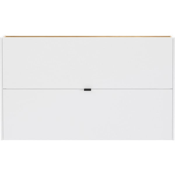 Бяла накланяща се висяща стойка за обувки от декор от дъб  140x83x18 cm Ameca – Germania-image-3