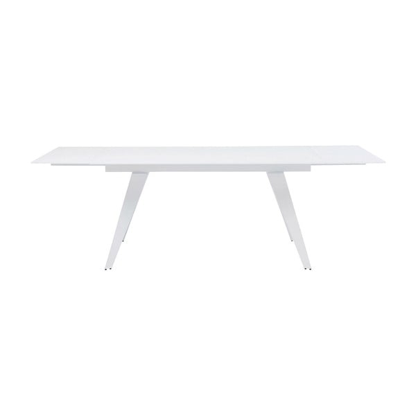 Бяла сгъваема маса за хранене със стъклен плот , 160 x 90 cm Amsterdam - Kare Design