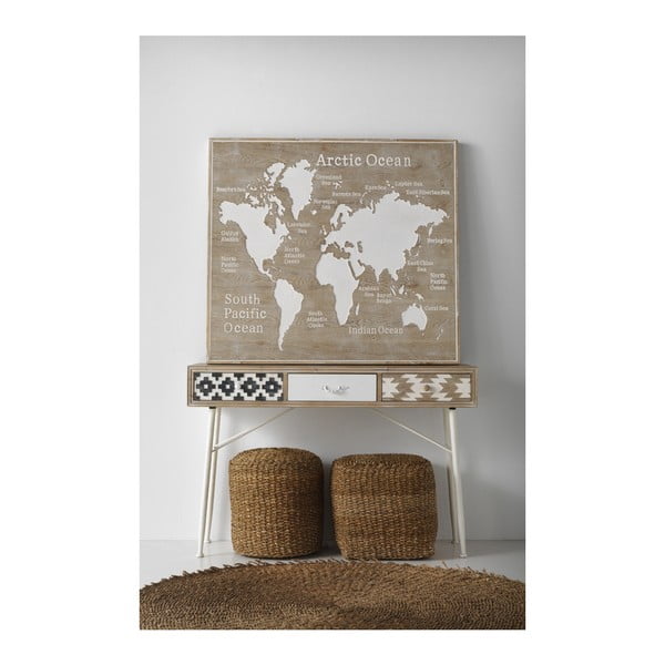 Конзолна маса Rustico с черно-бели детайли и три чекмеджета Geometric - Geese-image-4