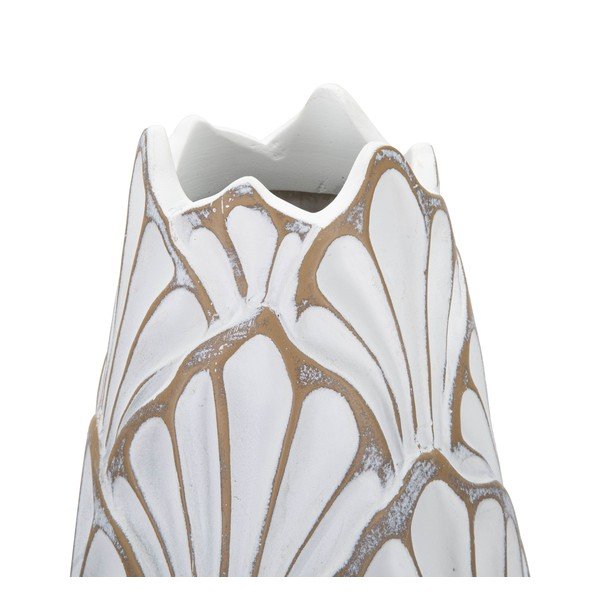 Бяла висока ваза от полирезин 55 cm Panama - Mauro Ferretti-image-2