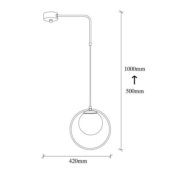 Черно метално висящо осветително тяло Opviq lights Elpidas - Opviq lights-image-4
