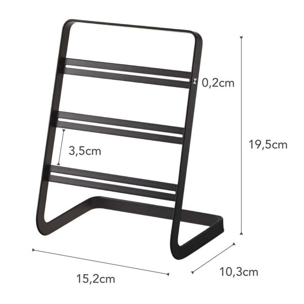 Черна стойка за обеци Tower - YAMAZAKI-image-2