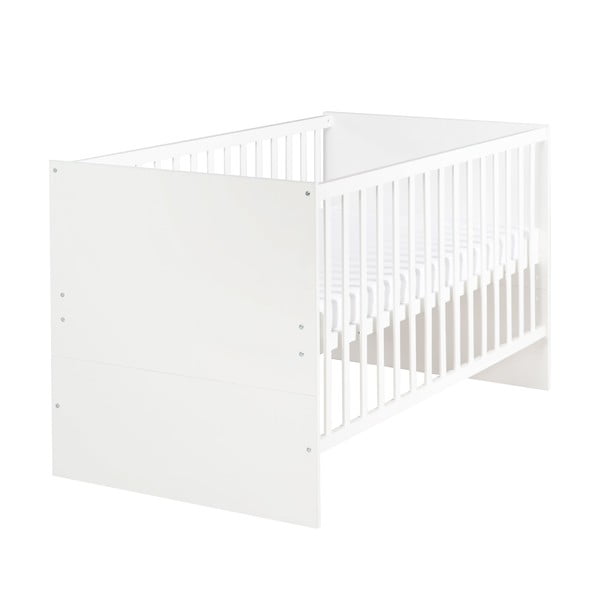 Бяло детско креватче 70x140 cm с регулируема височина Anton – Roba