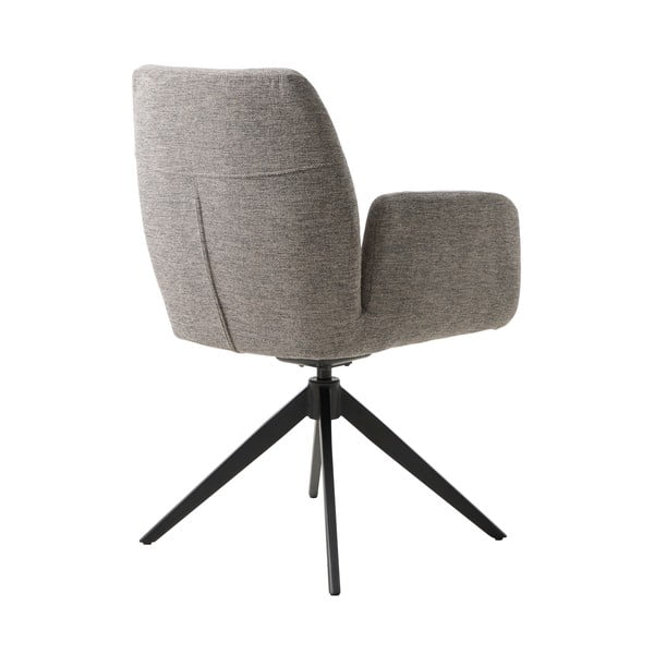 Сив тапициран трапезен стол с подлакътници Roxana – Unique Furniture-image-2