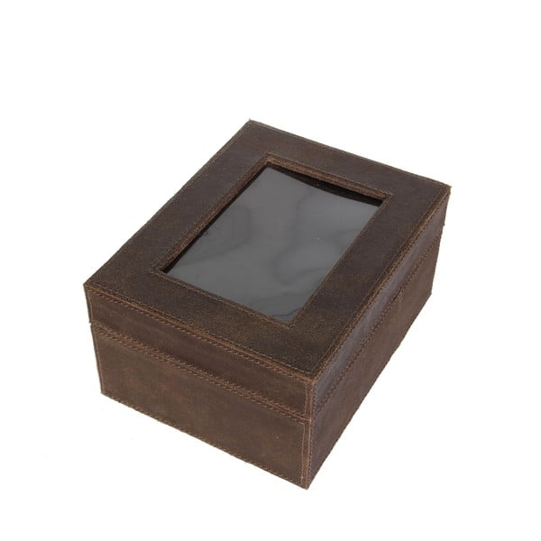 Úložná krabice Cordoba Brown, 22x18 cm