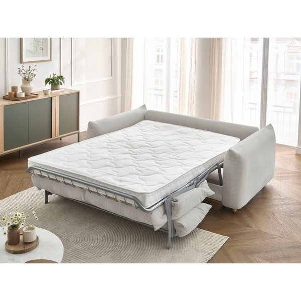 Светлосив сгъваем диван 234 cm Ernest – Bobochic Paris-image-1