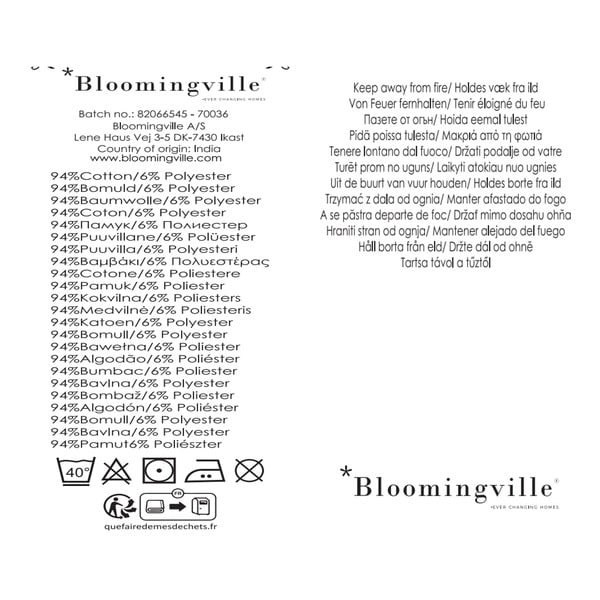 Червено/бежово одеяло със смес от памук 130x160 cm Cang – Bloomingville-image-4