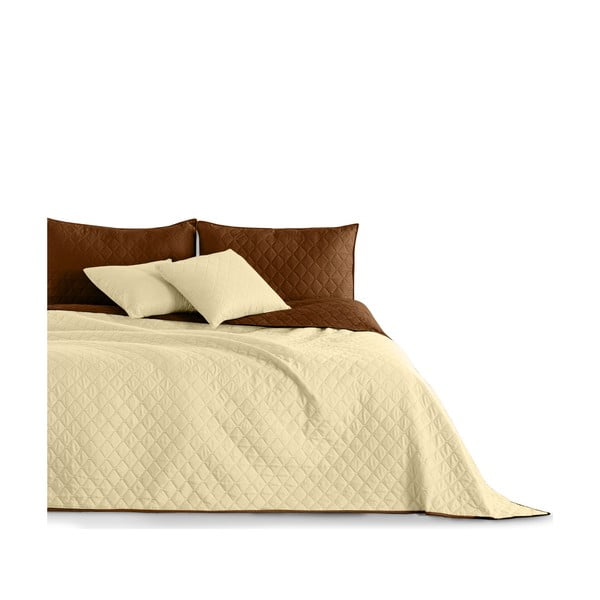 Бежова и кафява двустранна покривка за легло от микрофибър , 240 x 260 cm Axel - DecoKing
