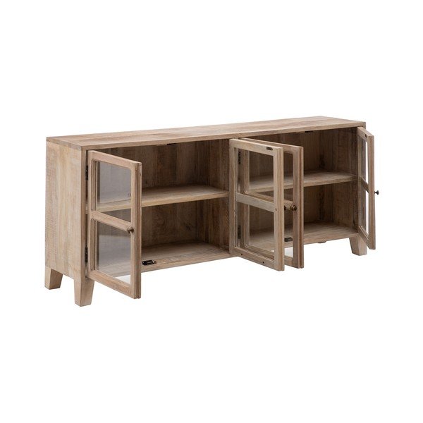 Витрина от масивно манго в естествен цвят 160x71 cm – Ixia-image-2