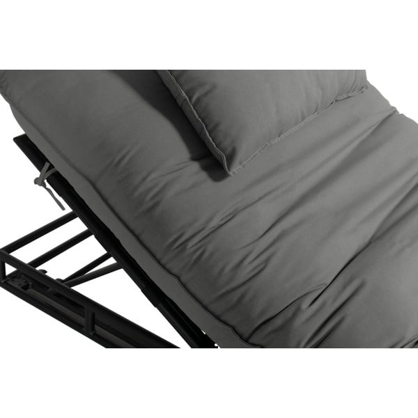 Тъмносив градински шезлонг метален/подплатен Emma – Hartman-image-3