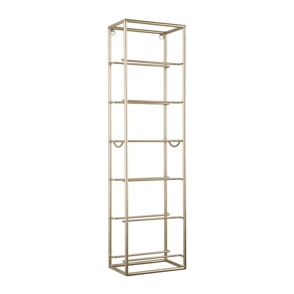 Метална стойка за вино, монтирана на стената, в златист цвят брой бутилки 6 Single - PT LIVING-image-3