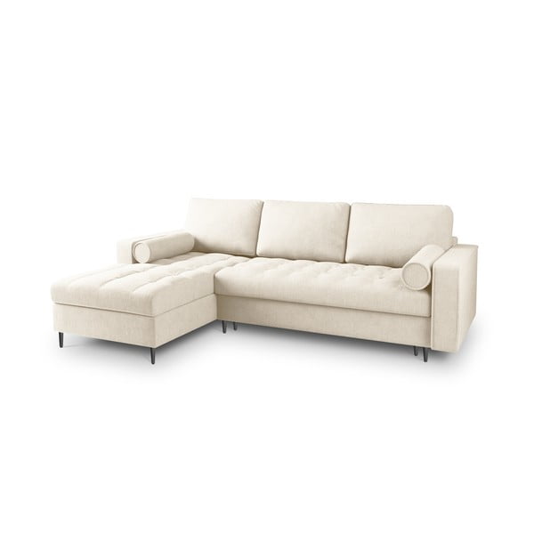 Светлобежов разтегателен диван Santo, ляв ъгъл - Milo Casa-image-3