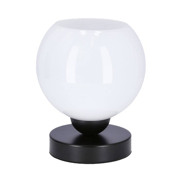 Бяла настолна лампа със стъклен абажур (височина 19 см) Caldera - Candellux Lighting