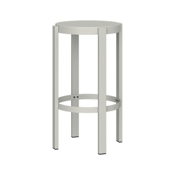 Светлосив стоманен бар стол (височина на седалката 65 cm) Doon – noo.ma