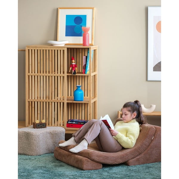 Светлокафяв детски пуф от букле Cloud – Wigiwama-image-4